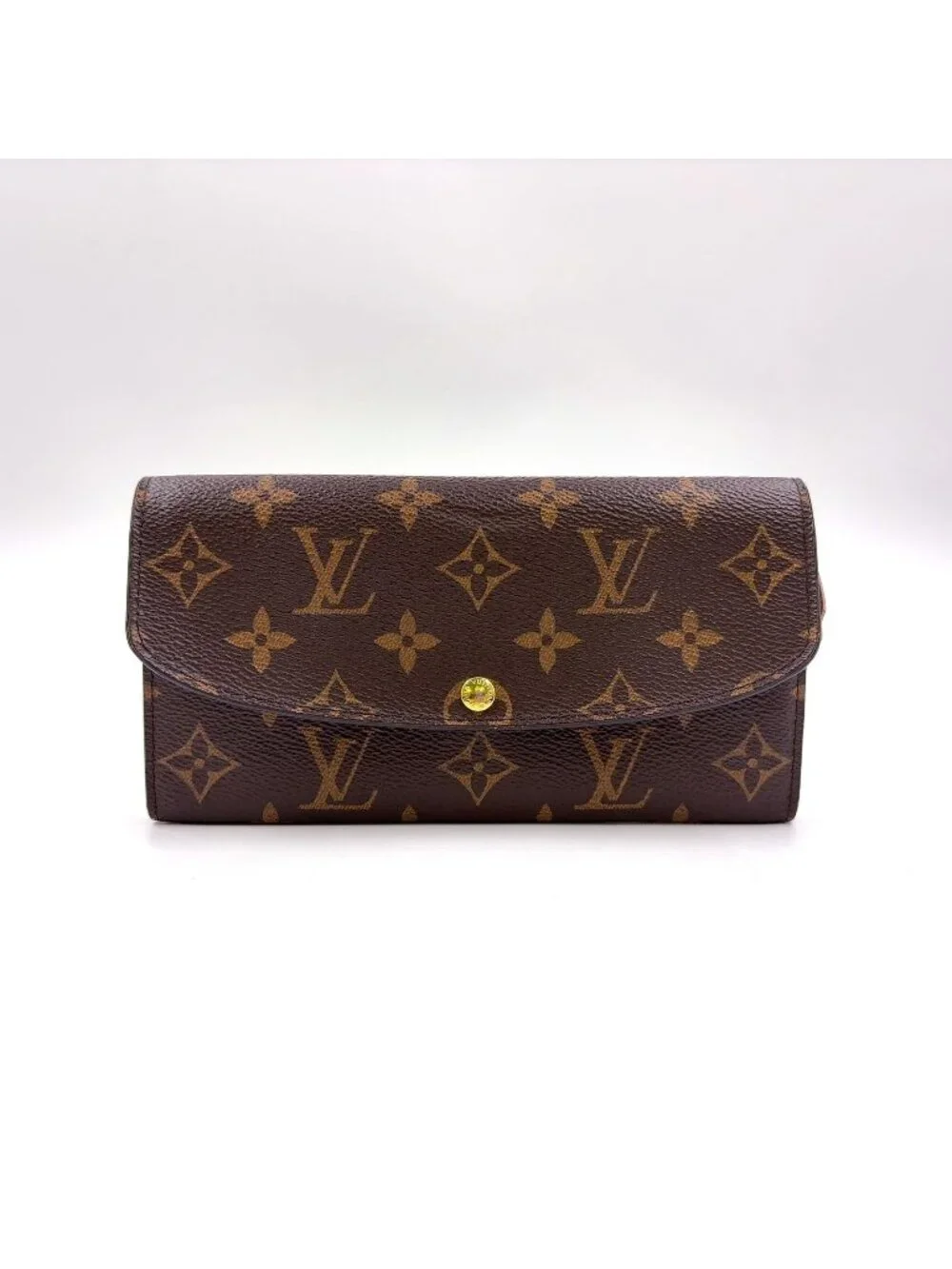Louis Vuitton Portefeuille Emily Monogram Initials Leather Brown Light Pink
